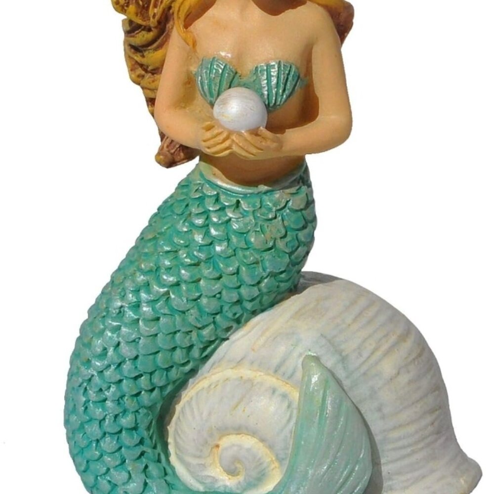 Mermaid with Pearl for Miniature Garden, Fairy Garden - Picture 8 of 8